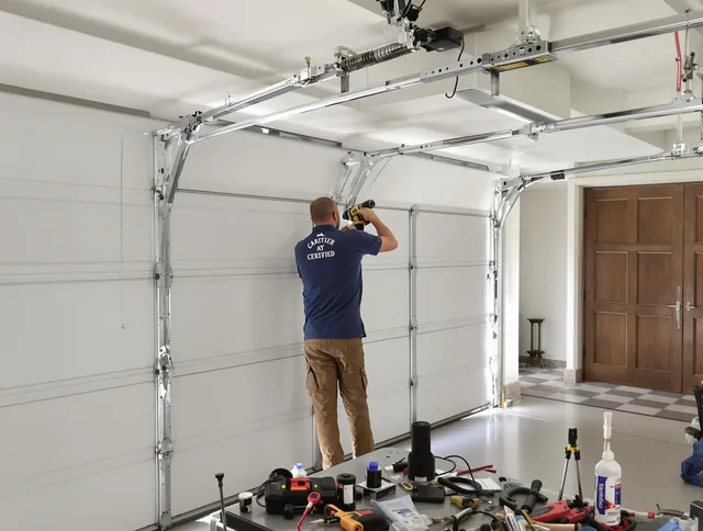 Brighton Garage Door Repair certified technician performing precision garage door repair in Brighton